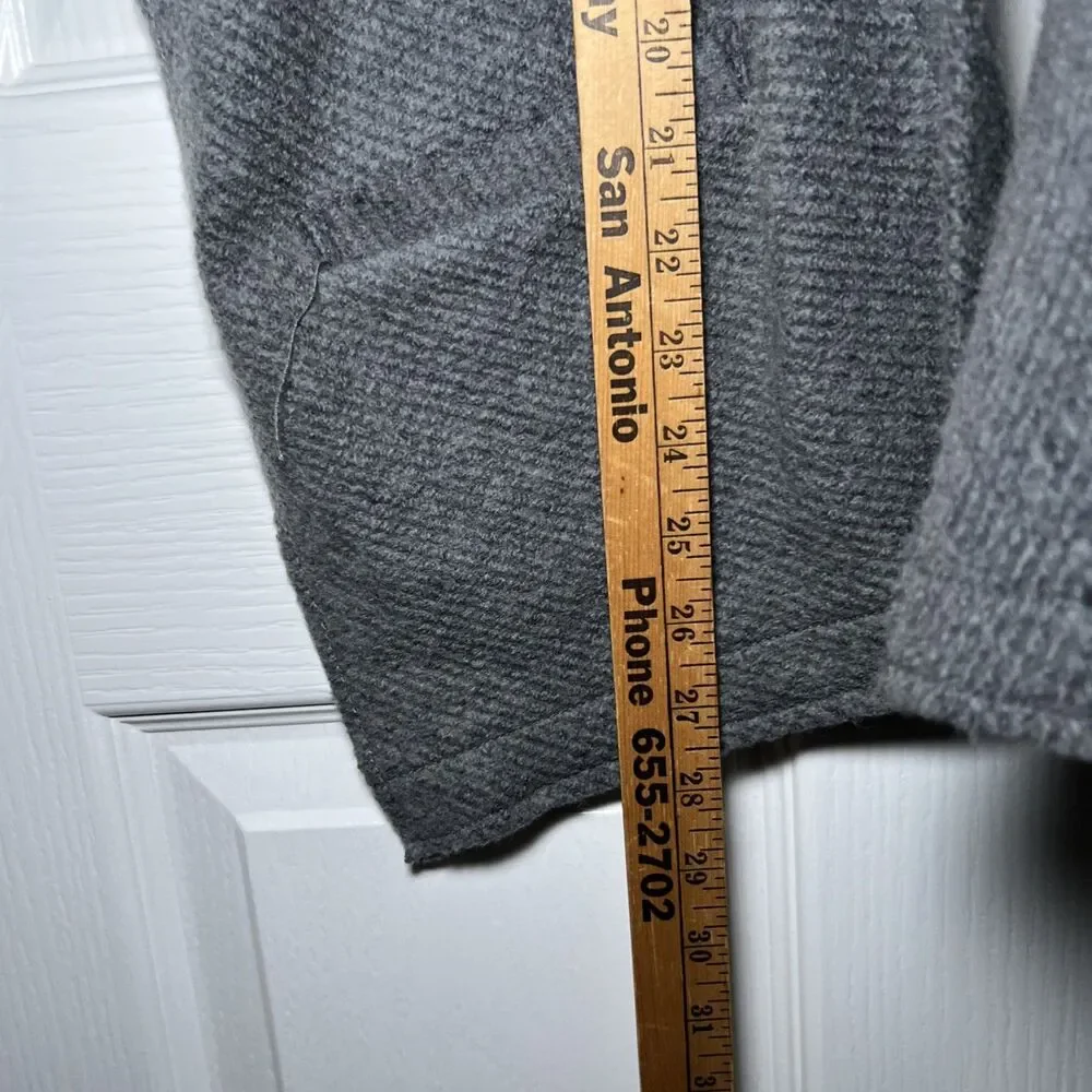 Initial Fashion Brand Wool Blend Tailored Funnel Neck Scarf Vest Size Small Grey